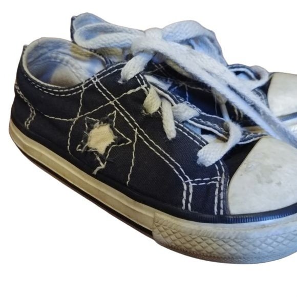 Converse Black One Stars Sneakers Kids Infant sz 7 Gently Used  Style M88 - Picture 2 of 7